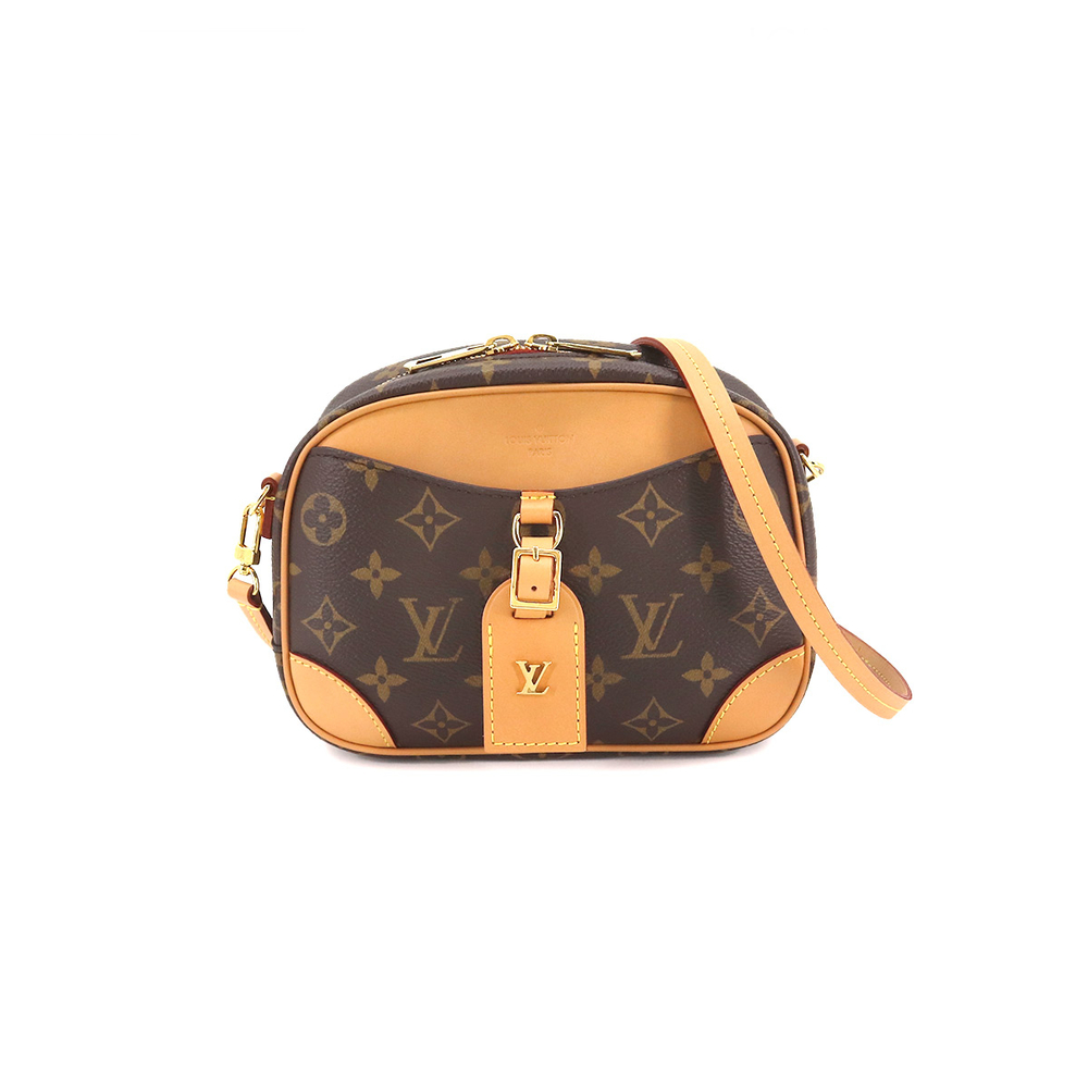 Louis Vuitton Monogram Deauville Mini Shoulder Bag Brown